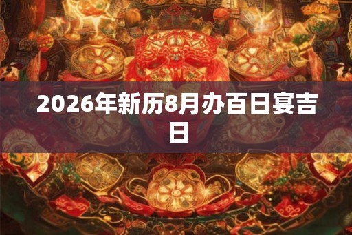 2026年新历8月办百日宴吉日