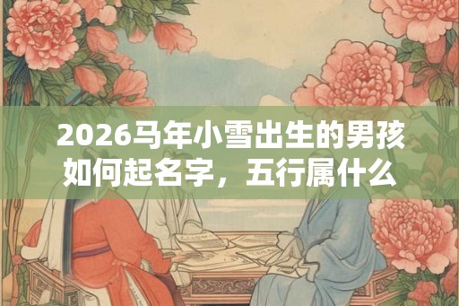 2026马年小雪出生的男孩如何起名字,五行属什么 2026马年小雪出生的男孩如何起名字,五行属什么