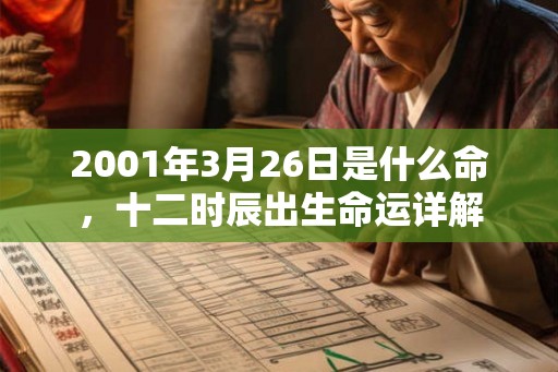 2001年3月26日是什么命，十二时辰出生命运详解
