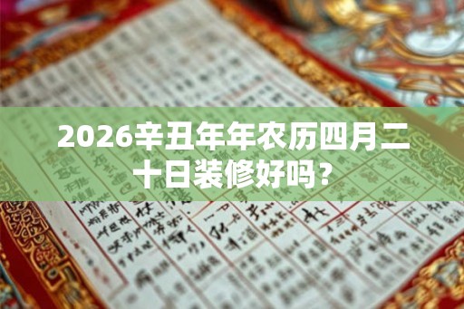 2026辛丑年年农历四月二十日装修好吗？
