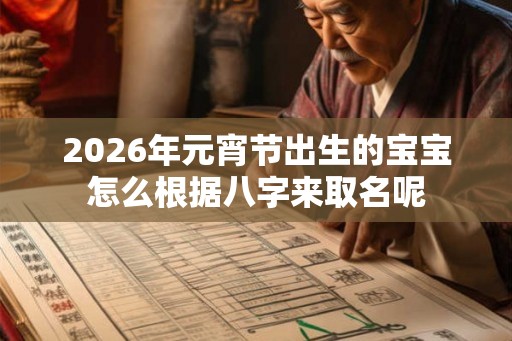 2026年元宵节出生的宝宝怎么根据八字来取名呢