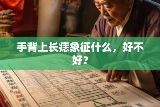 手背上长痣象征什么，好不好？