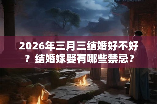 2026年三月三结婚好不好？结婚嫁娶有哪些禁忌？