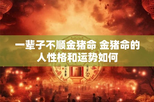 一辈子不顺金猪命 金猪命的人性格和运势如何
