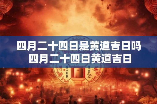 四月二十四日是黄道吉日吗 四月二十四日黄道吉日