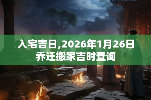 入宅吉日,2026年1月26日乔迁搬家吉时查询