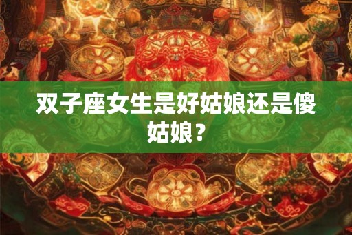 双子座女生是好姑娘还是傻姑娘？