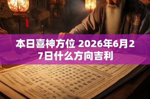 本日喜神方位 2026年6月27日什么方向吉利