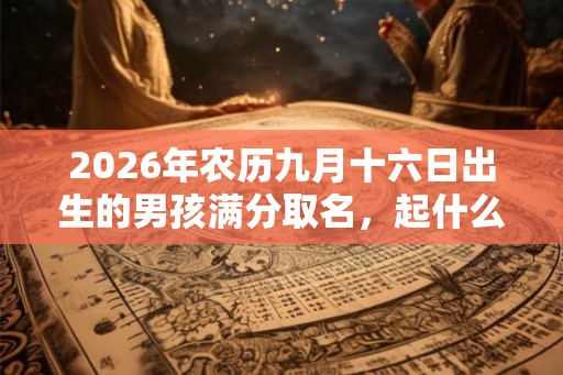 2026年农历九月十六日出生的男孩满分取名，起什么名字好？