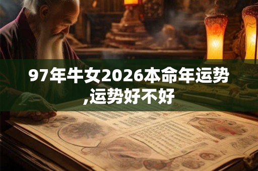 97年牛女2026本命年运势,运势好不好