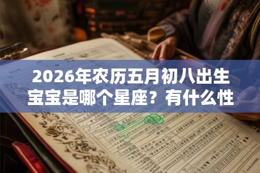 2026年农历五月初八出生宝宝是哪个星座?有什么性格命运? 2026年农历五月初八出生宝宝是哪个星座?有什么性格命运?