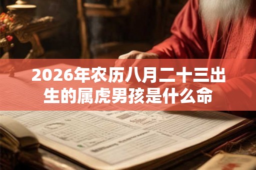 2026年农历八月二十三出生的属虎男孩是什么命