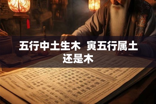 五行中土生木  寅五行属土还是木