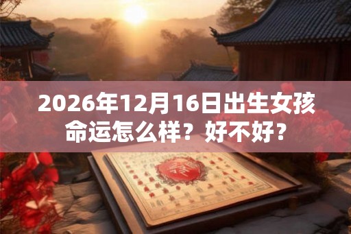 2026年12月16日出生女孩命运怎么样？好不好？