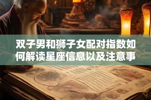 双子男和狮子女配对指数如何解读星座信息以及注意事项 双子男和狮子女配对指数如何解读星座信息以及注意事项