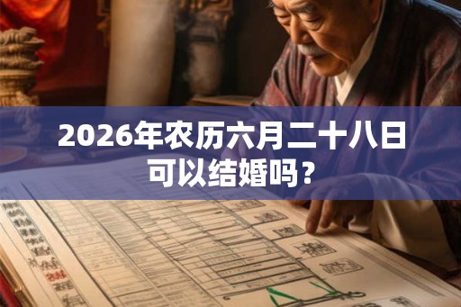 2026年农历六月二十八日可以结婚吗？
