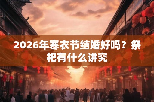 2026年寒衣节结婚好吗？祭祀有什么讲究