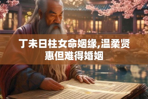 丁未日柱女命姻缘,温柔贤惠但难得婚姻