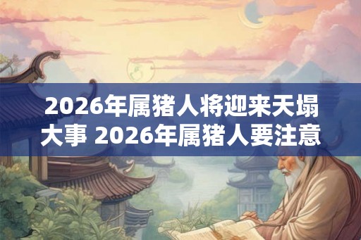 2026年属猪人将迎来天塌大事 2026年属猪人要注意什么