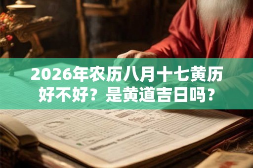 2026年农历八月十七黄历好不好？是黄道吉日吗？