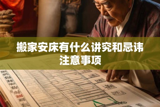搬家安床有什么讲究和忌讳注意事项