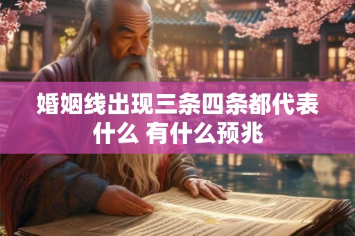婚姻线出现三条四条都代表什么 有什么预兆 婚姻线出现三条四条都代表什么 有什么预兆