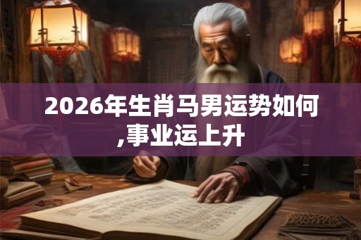 2026年生肖马男运势如何,事业运上升