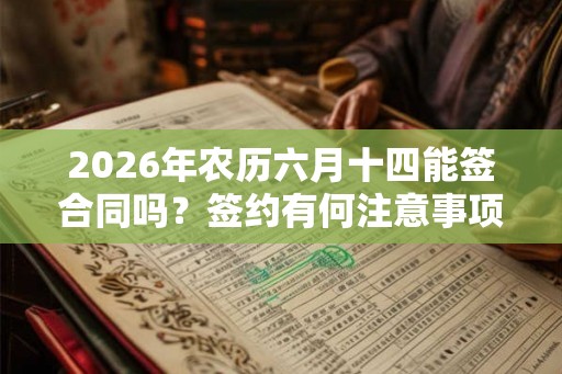 2026年农历六月十四能签合同吗？签约有何注意事项？