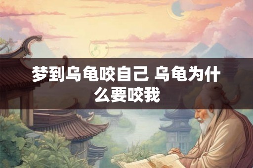 梦到乌龟咬自己 乌龟为什么要咬我
