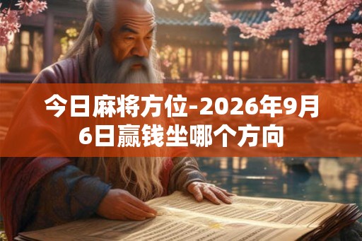 今日麻将方位-2026年9月6日赢钱坐哪个方向