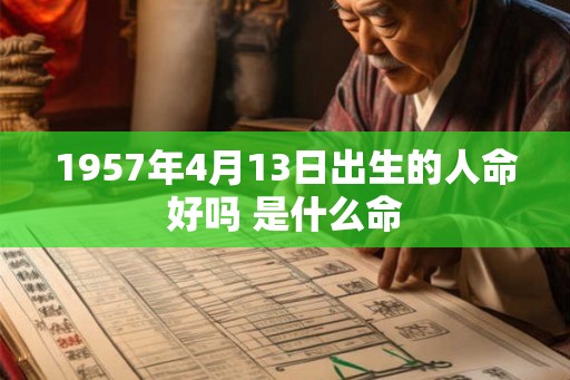1957年4月13日出生的人命好吗 是什么命 1957年4月13日出生的人命好吗 是什么命