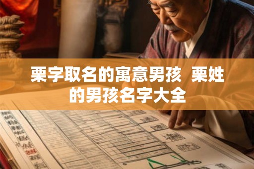 栗字取名的寓意男孩  栗姓的男孩名字大全
