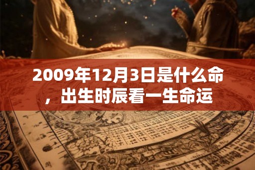 2009年12月3日是什么命，出生时辰看一生命运