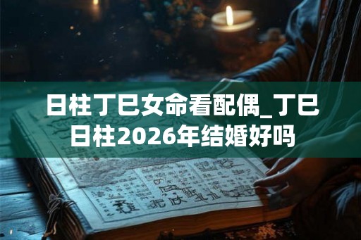 日柱丁巳女命看配偶_丁巳日柱2026年结婚好吗