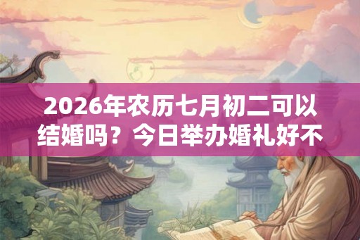 2026年农历七月初二可以结婚吗？今日举办婚礼好不好