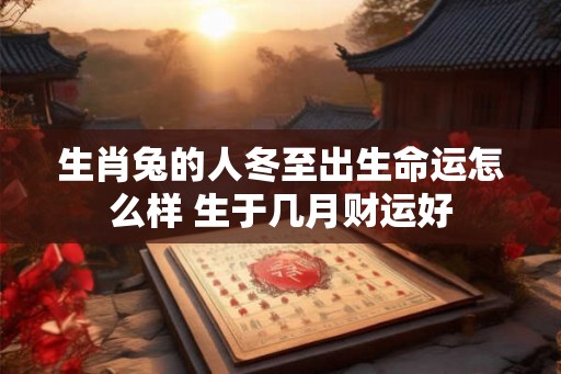 生肖兔的人冬至出生命运怎么样 生于几月财运好