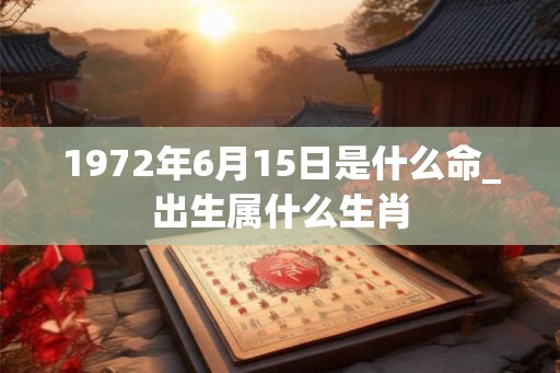 1972年6月15日是什么命_出生属什么生肖