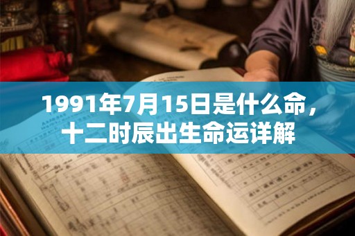 1991年7月15日是什么命，十二时辰出生命运详解