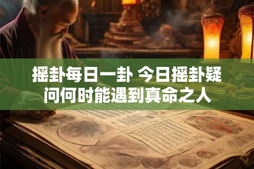 摇卦每日一卦 今日摇卦疑问何时能遇到真命之人