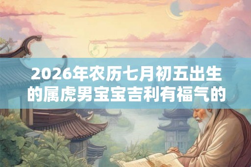 2026年农历七月初五出生的属虎男宝宝吉利有福气的名字 2026年农历七月初五出生的属虎男宝宝吉利有福气的名字