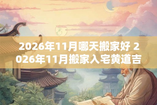 2026年11月哪天搬家好 2026年11月搬家入宅黄道吉日 2026年11月哪天搬家好 2026年11月搬家入宅黄道吉日