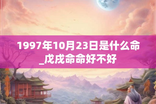1997年10月23日是什么命_戊戌命命好不好