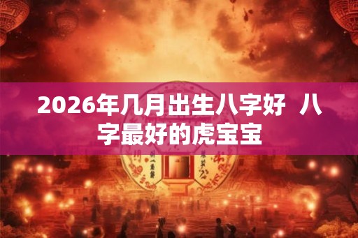2026年几月出生八字好  八字最好的虎宝宝
