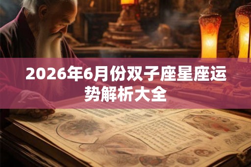 2026年6月份双子座星座运势解析大全