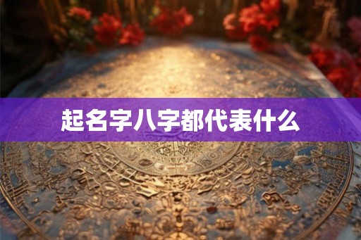 起名字八字都代表什么