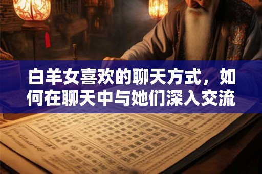 白羊女喜欢的聊天方式,如何在聊天中与她们深入交流? 白羊女喜欢的聊天方式,如何在聊天中与她们深入交流?