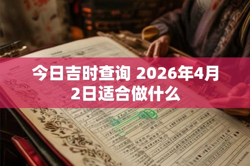 今日吉时查询 2026年4月2日适合做什么 今日吉时查询 2026年4月2日适合做什么