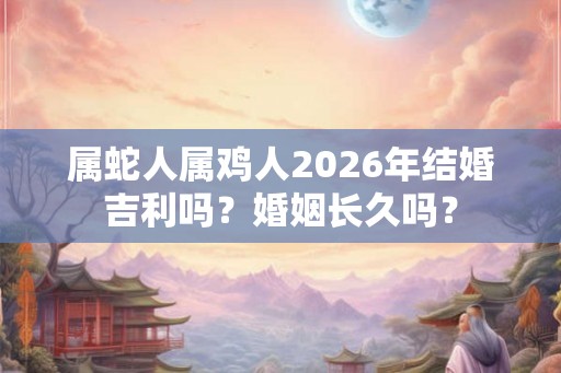 属蛇人属鸡人2026年结婚吉利吗？婚姻长久吗？