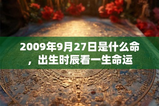 2009年9月27日是什么命，出生时辰看一生命运
