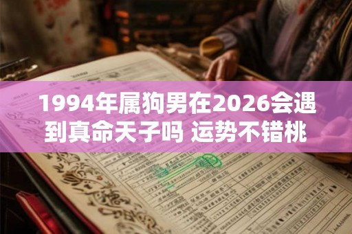 1994年属狗男在2026会遇到真命天子吗 运势不错桃花星助运